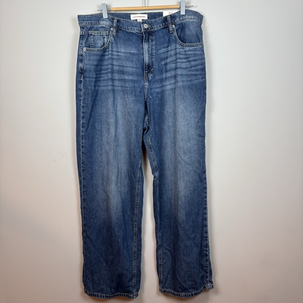 Lucky Brand Women's‎ High Rise Wide Leg Medium Wash Jeans Size 14/32 NWT
